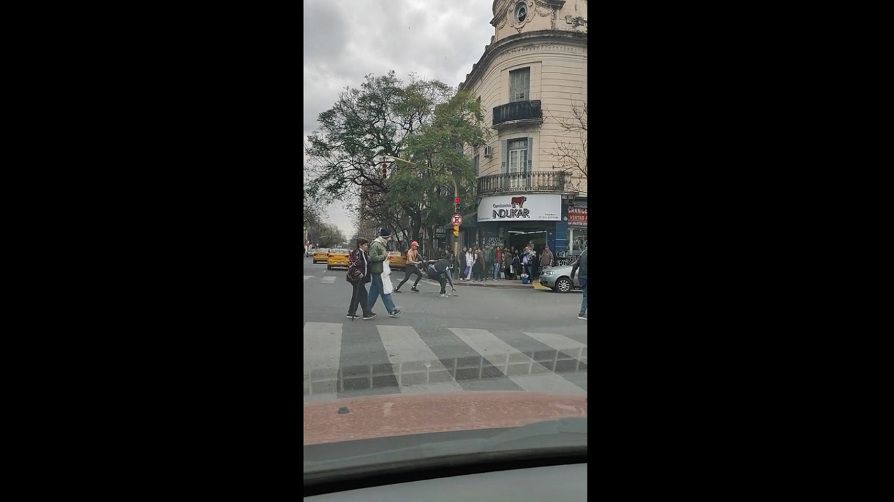 Caught on camera: phone robbery brawl at Córdoba traffic lights