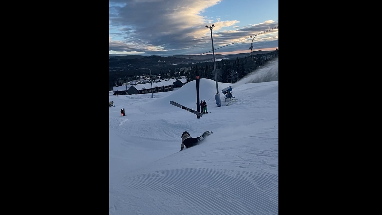 Skier attempts backflip at Funäsberget but falls on landing