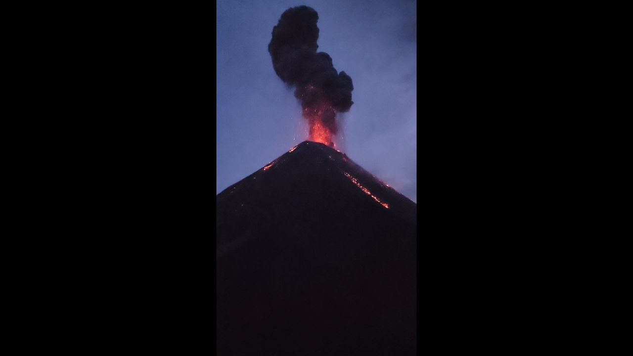 Volcán de Fuego erupts in Antigua, Guatemala