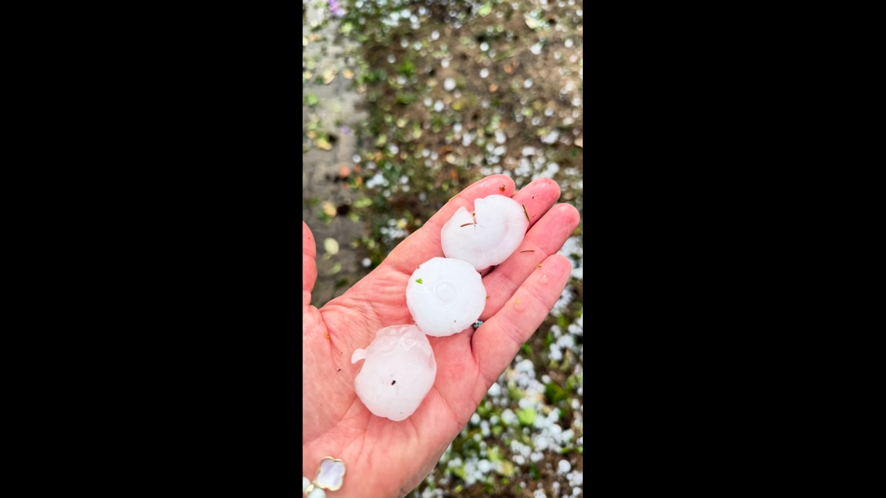 Giant hailstones pound homes during powerful storm in Bülach, Zürich, Switzerland