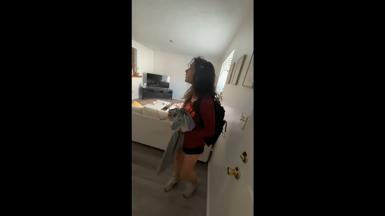 Woman gets caught off guard twice by a surprise prank in Blacksburg, USA