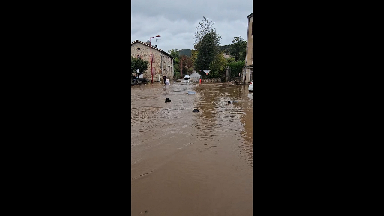 Flooding in Saint-Marcel-lès-Annonay, France