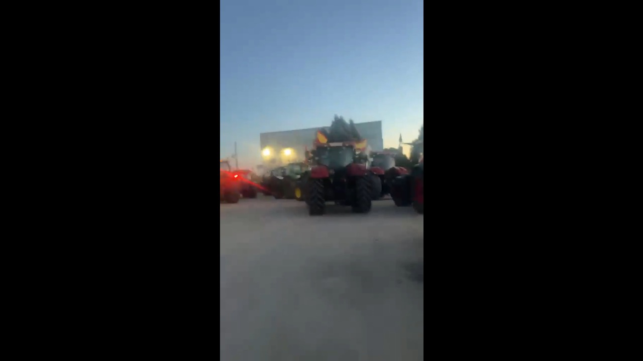 Tractors gather in Madrid as farmers prepare to protest rising production costs in Spain