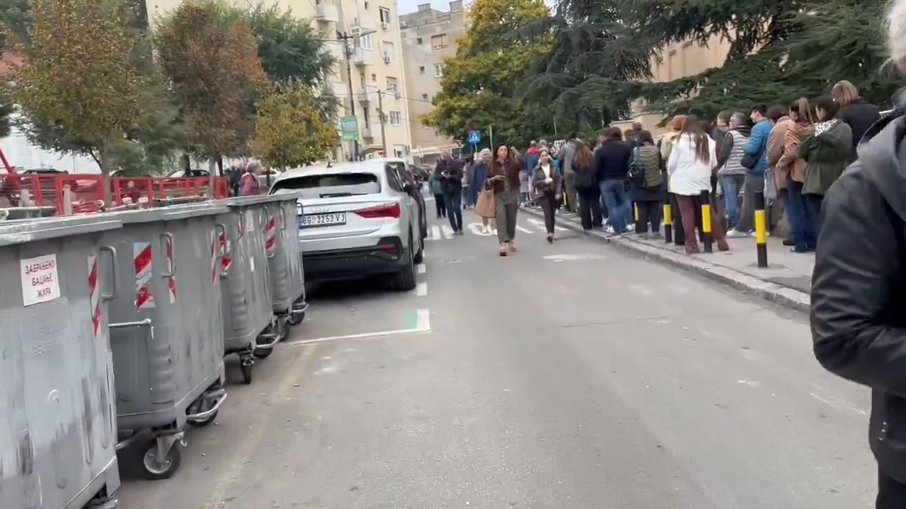 Voters queue for hours to cast ballots in Serbia’s snap parliamentary election in Belgrade, Serbia