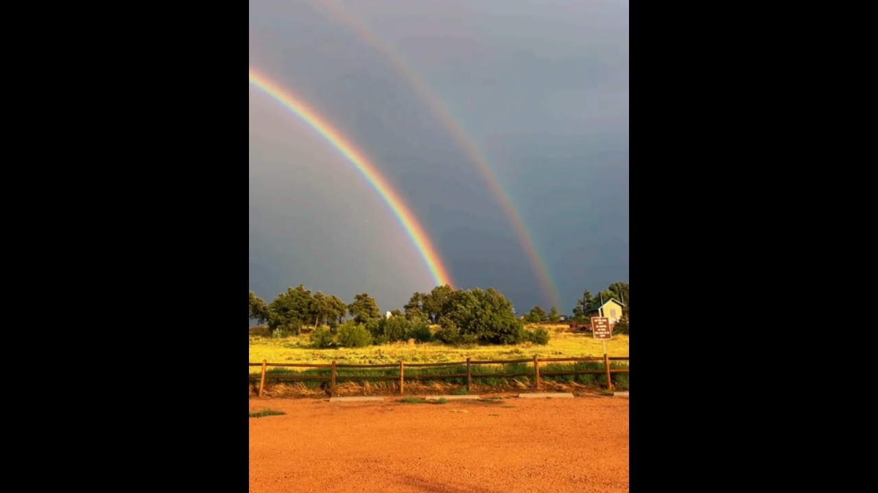 Double rainbow captured in Cañon City, Colorado