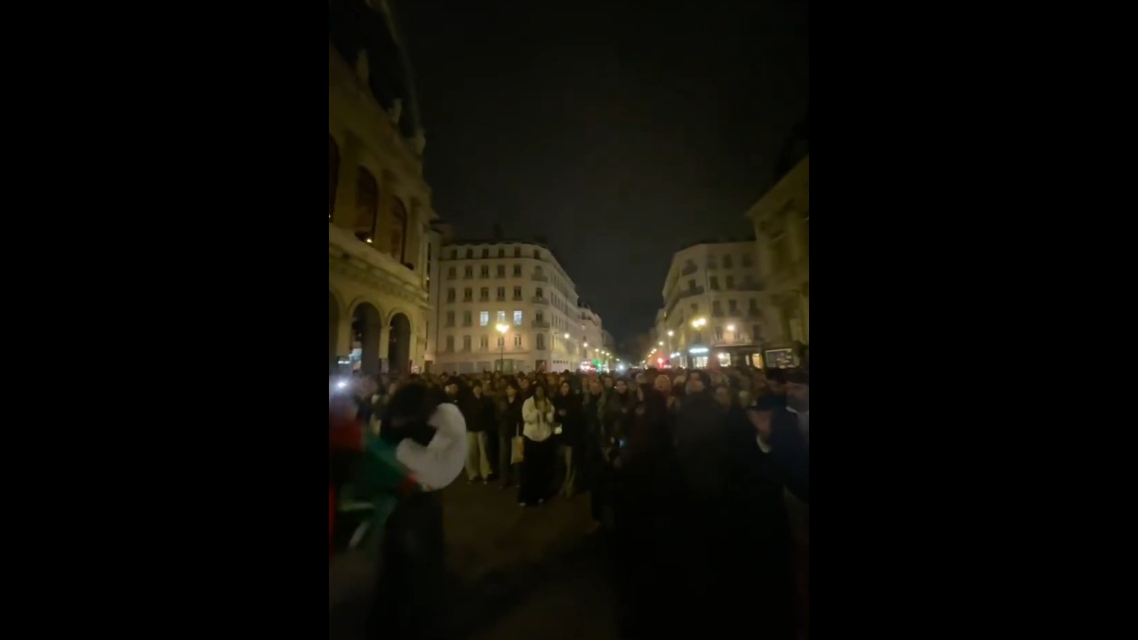 Thousands gather for an anti-racism rally outside Lyon Opera House in Lyon, France