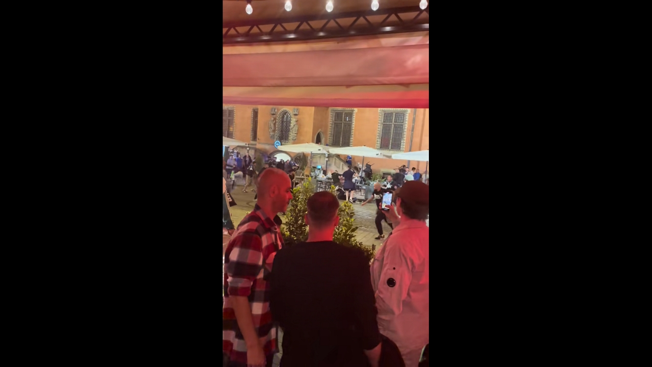Chelsea and Real Betis fans clash ahead of UEFA final in Wrocław, Poland