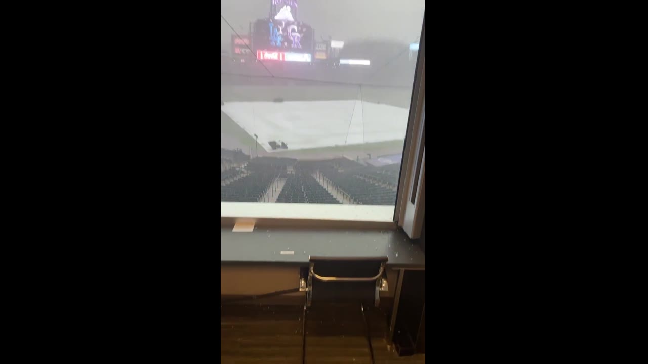 Hailstorm halts play: Coors Field transformed into winter wonderland as Rockies await Dodgers