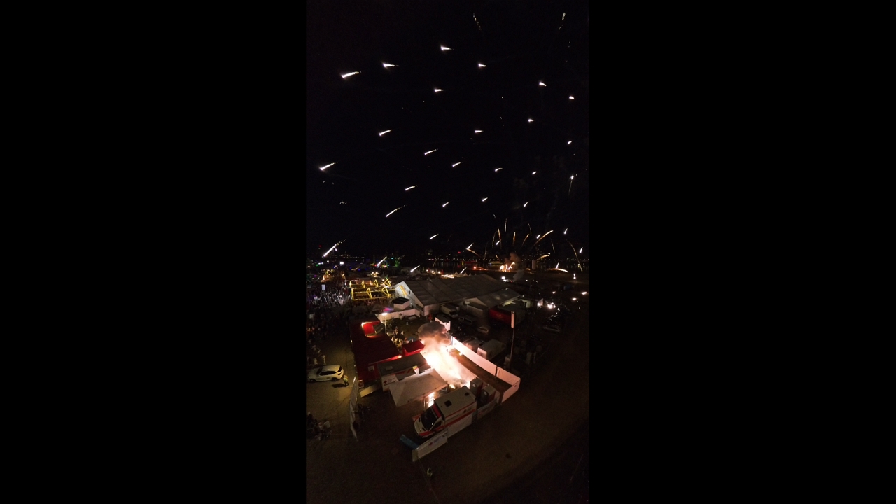 Fireworks misfire causes chaos during fair in Düsseldorf, Germany