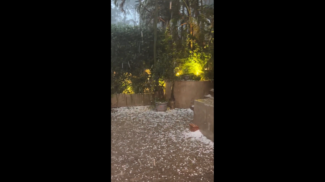 Powerful hailstorm strikes Lambaré during severe weather in Paraguay