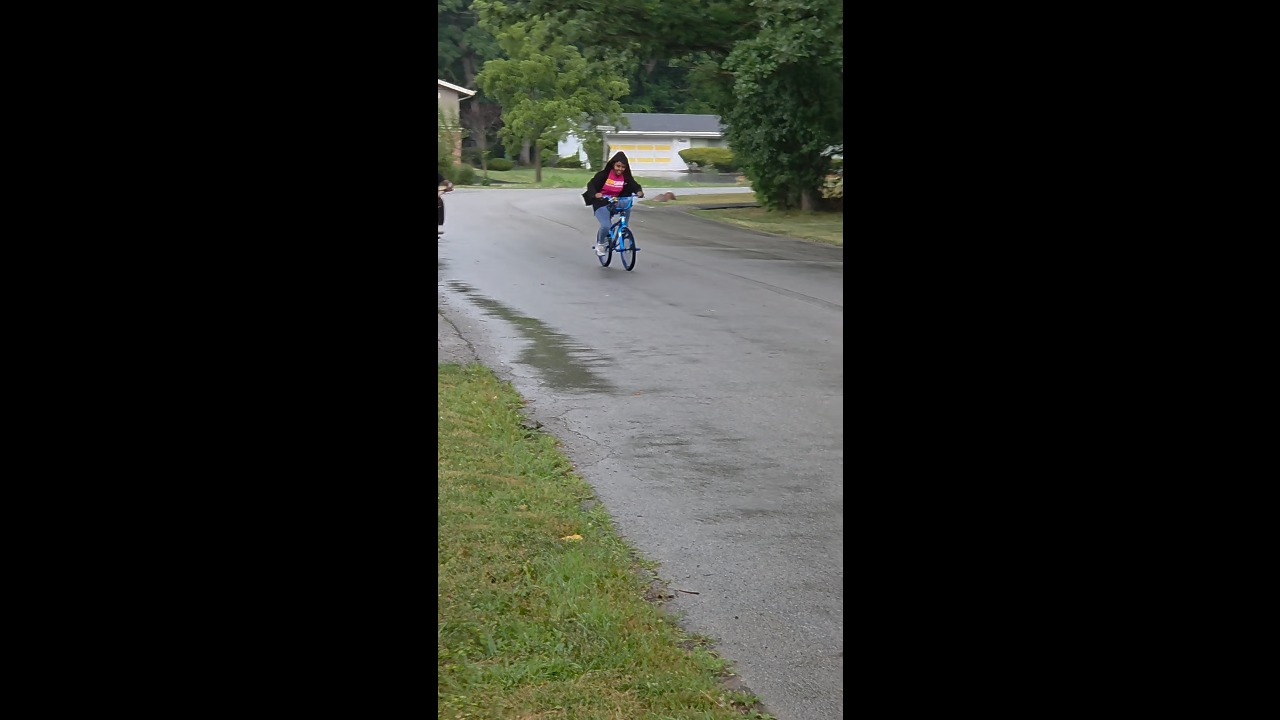 Boy crashes into a tree while racing his sister on a bicycle in Olympia Fields, Illinois, USA