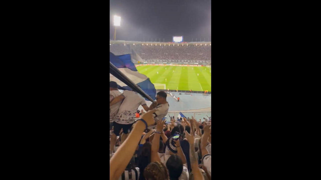 Crowd cheering but suddenly falling in Córdoba, Argentina