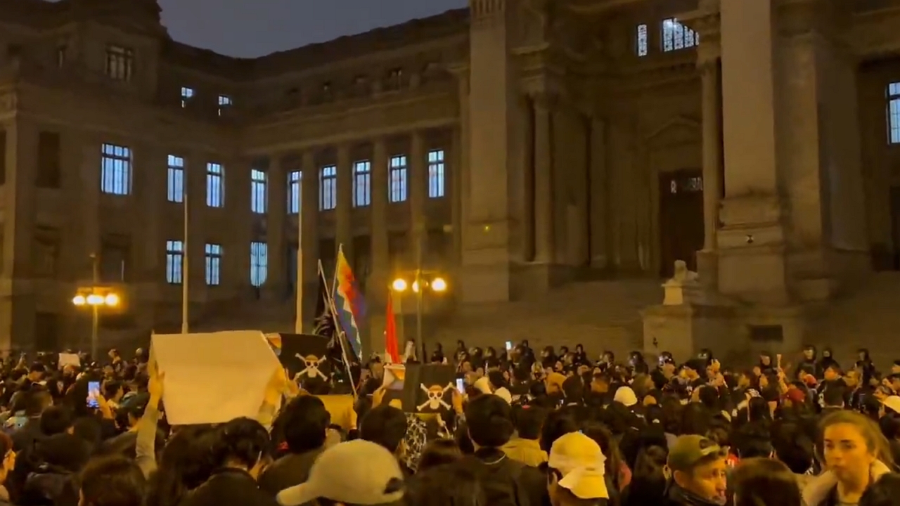Protesters demand resignation of interim president José Jerí in Lima, Peru