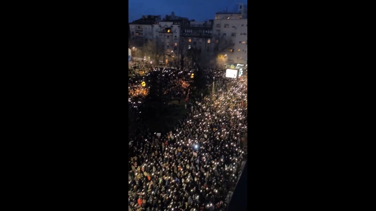 Tens of thousands protest against President Vučić in Belgrade, Serbia