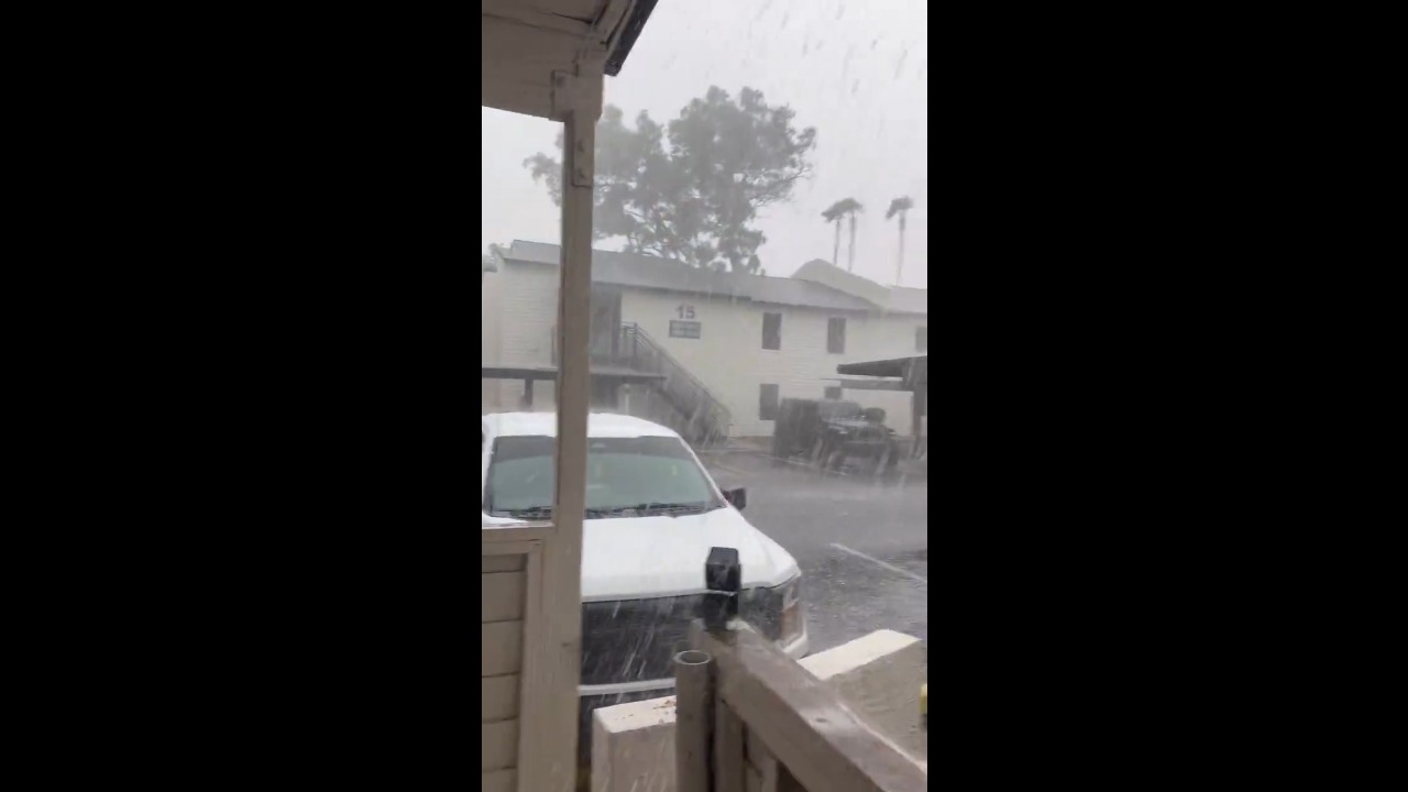 Torrential downpour sweeps through Phoenix as severe storms bring giant hail to Arizona, USA