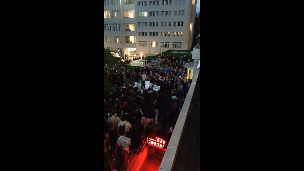 Students stage food protest over rising cafeteria prices at Boğaziçi University in Istanbul, Turkey
