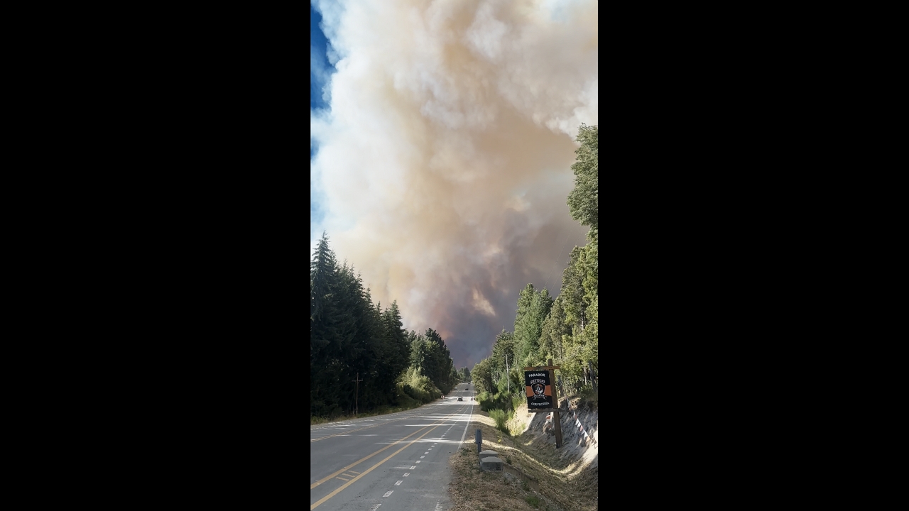 Massive forest fire spreads rapidly in El Bolsón, Argentina