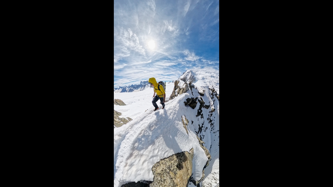 Climbing Arête à Laurence in Chamonix: training for upcoming race