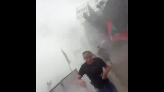Intense storm batters Patio Fair in Catamarca, Argentina