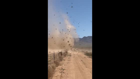 Dust devil intercept: Route 66 encounter