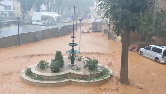 DANA storm floods Herrera de los Navarros