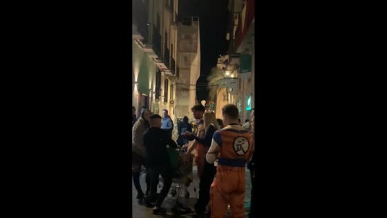 Runaway shopping cart crashes into group in cosplay in Vilanova i la Geltrú, Spain