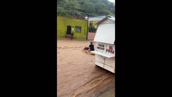 Video shows rescue of person swept by flood waters in Buenos Aires, Argentina