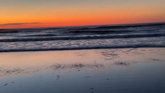 Peaceful sunrise at the beach in Ogunquit, Maine