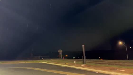 Lightning and storms tracked along stalled frontal boundary in Vian, Oklahoma, USA