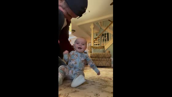 Pure joy: heartwarming tickling moments with 8 months old Brock