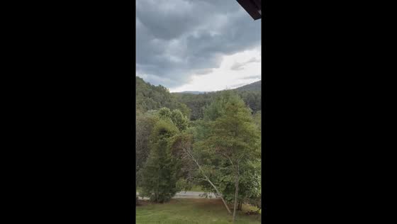Gusty storm approaches Valle Crucis, North Carolina, USA