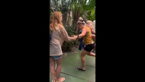 Prank scare at Reptile Gardens in South Dakota, USA