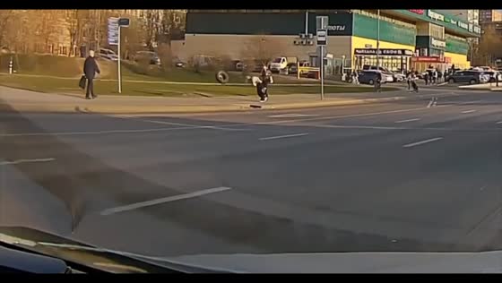 Wheel detaches from truck and hits girl on sidewalk in Moscow, Russia