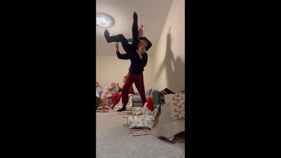 Girl's attempt to carry another fails during girls' night in Bolton, UK