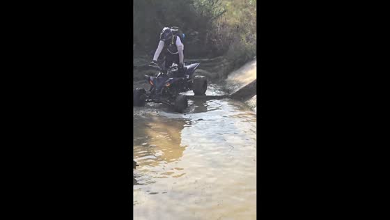 ATV rider falls into drainage ditch in Rehovot, Israel