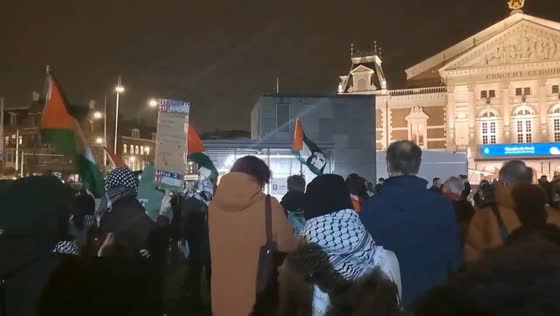 Protest held outside the Concertgebouw in Amsterdam, Netherlands