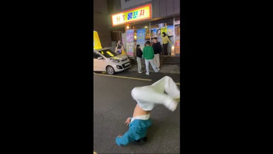 Backflip attempt fails in Cheonan-si, South Korea
