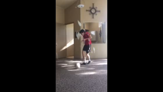 Oops! football trick goes awry: light shattered in Florida home