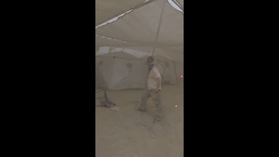 Dust storm during Burning Man Day 0 in Nevada, USA