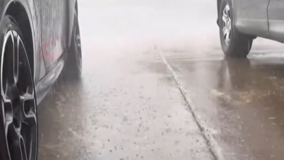 Sudden hailstorm blankets the area in Nevada, USA