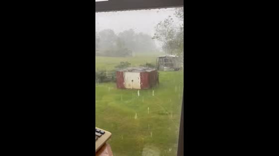 Rain and thunderstorms in LaGrange, Georgia, USA