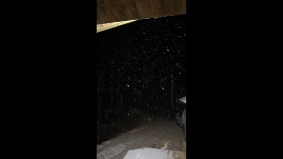 Moderate snowfall accumulates at higher elevation in North Carolina, USA