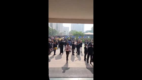 Bomb threat evacuation at Saket Court in New Delhi, India