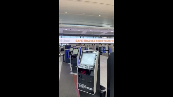 Major system outage disrupts JFK Airport terminal in Queens, New York, USA