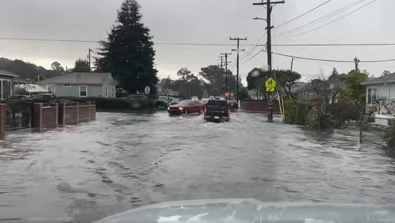 Neighborhood flooded in Richmond, California