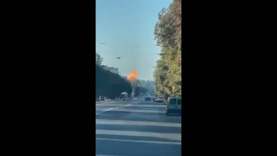 Russian missile attack in Lutsk, Ukraine