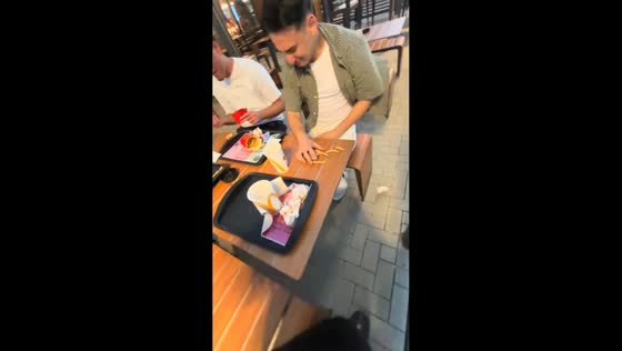 Food blown away by strong winds in Warburg, Germany
