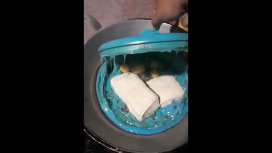 Cooking fail! Tupperware melts after being used to steamed food.