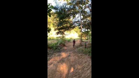 Biker crashes after failed ramp jump in Cagayan de Oro, Philippines