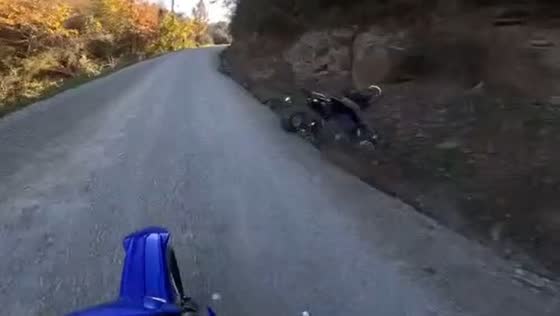 Motorcyclist captures banshee crash on video